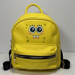 SpongeBob SquarePants Mini Backpack Yellow PU Faux Leather Nickelodeon 2021